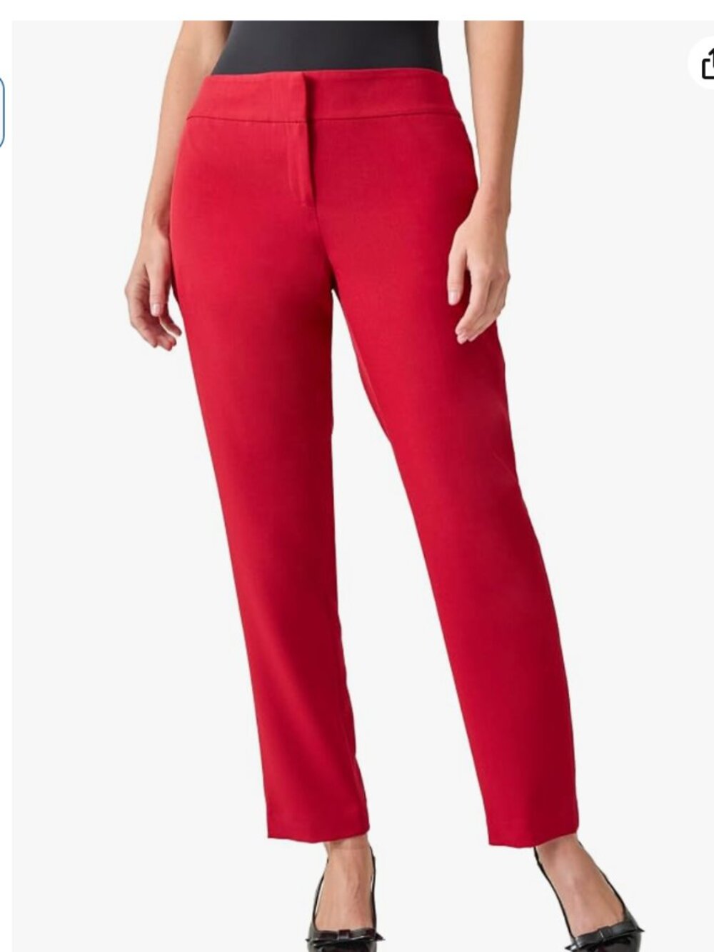 KASPER Women's Stretch Fire Red Trousers
